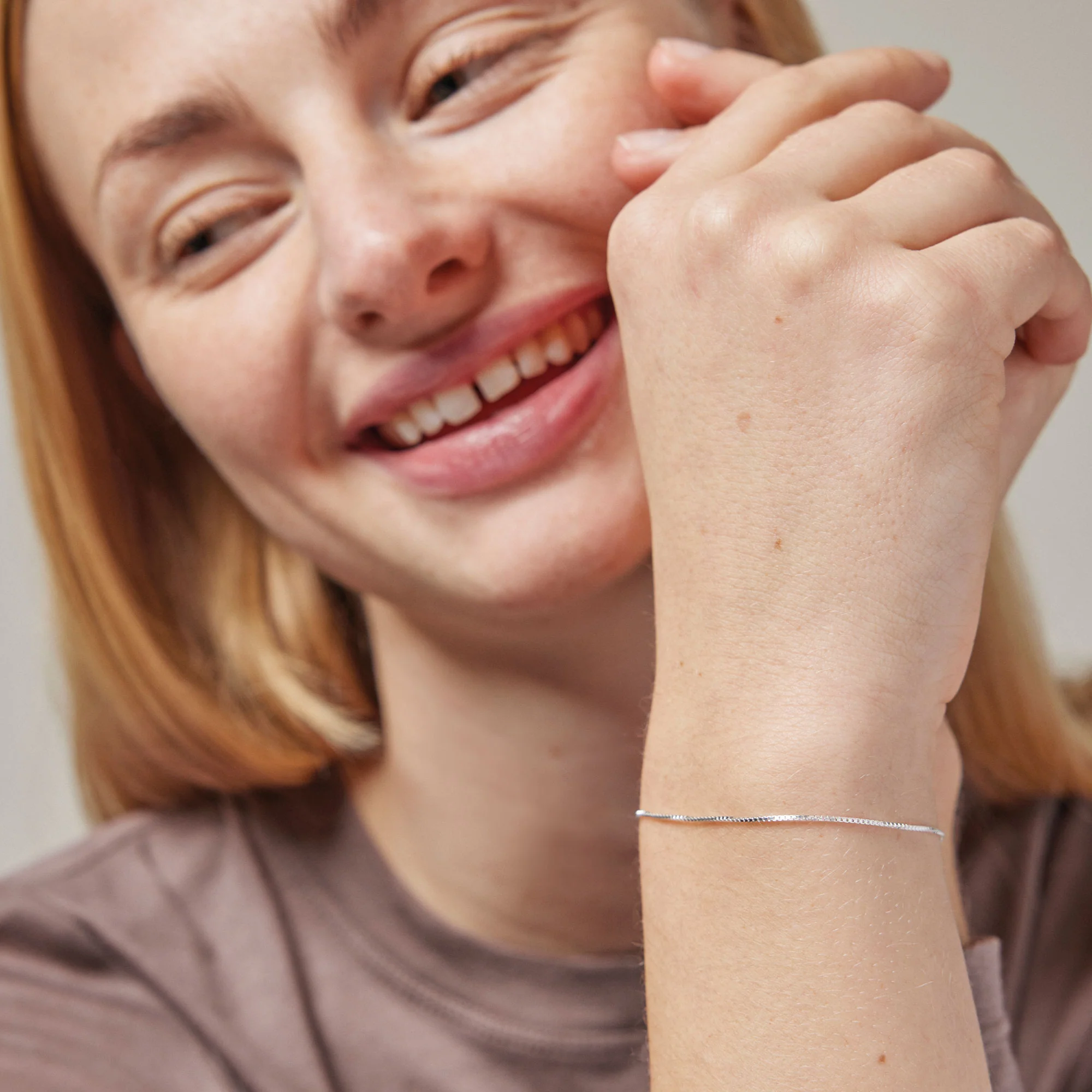Armbånd, Box Chain 0,8 mm - Image 2